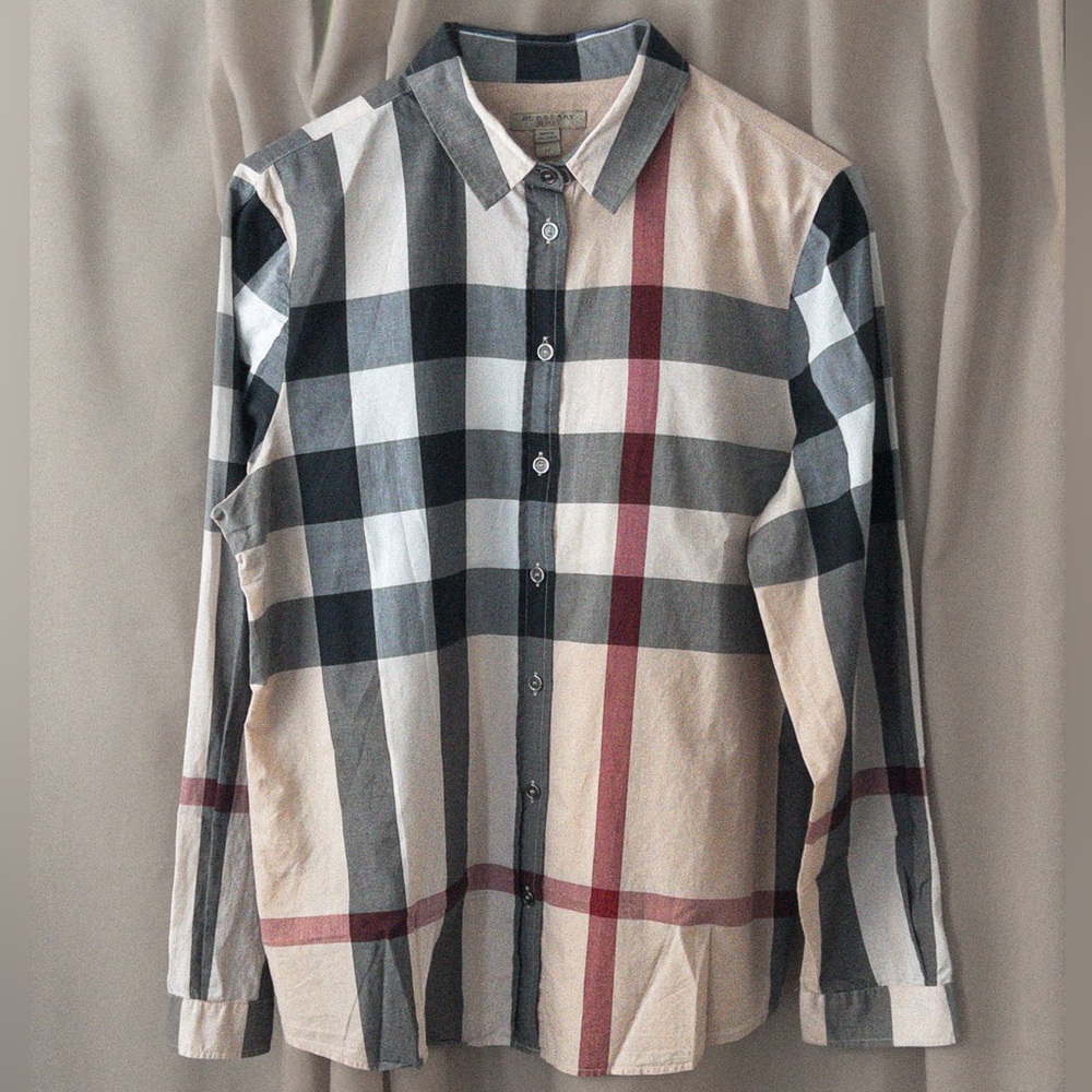 Burberry Brit Nova Check Button-Down Shirt | Classic Plaid | Size M